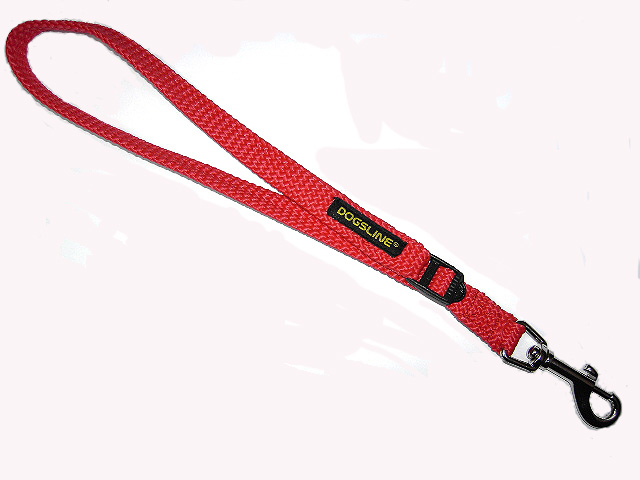 KURZF�HRER FLACH VON DOGSLINE� HANDGEFERTIGT � 18 MM 35 - 50 CM FLACHFLECHTSEIL